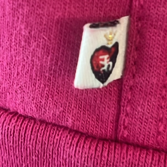 Twisted Heart Bling Y2K VTG Hot Pink Zip Up Hoodie - Picture 12 of 16